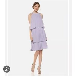 Cupcakes & Cashmere Purple Halter Midi Dress